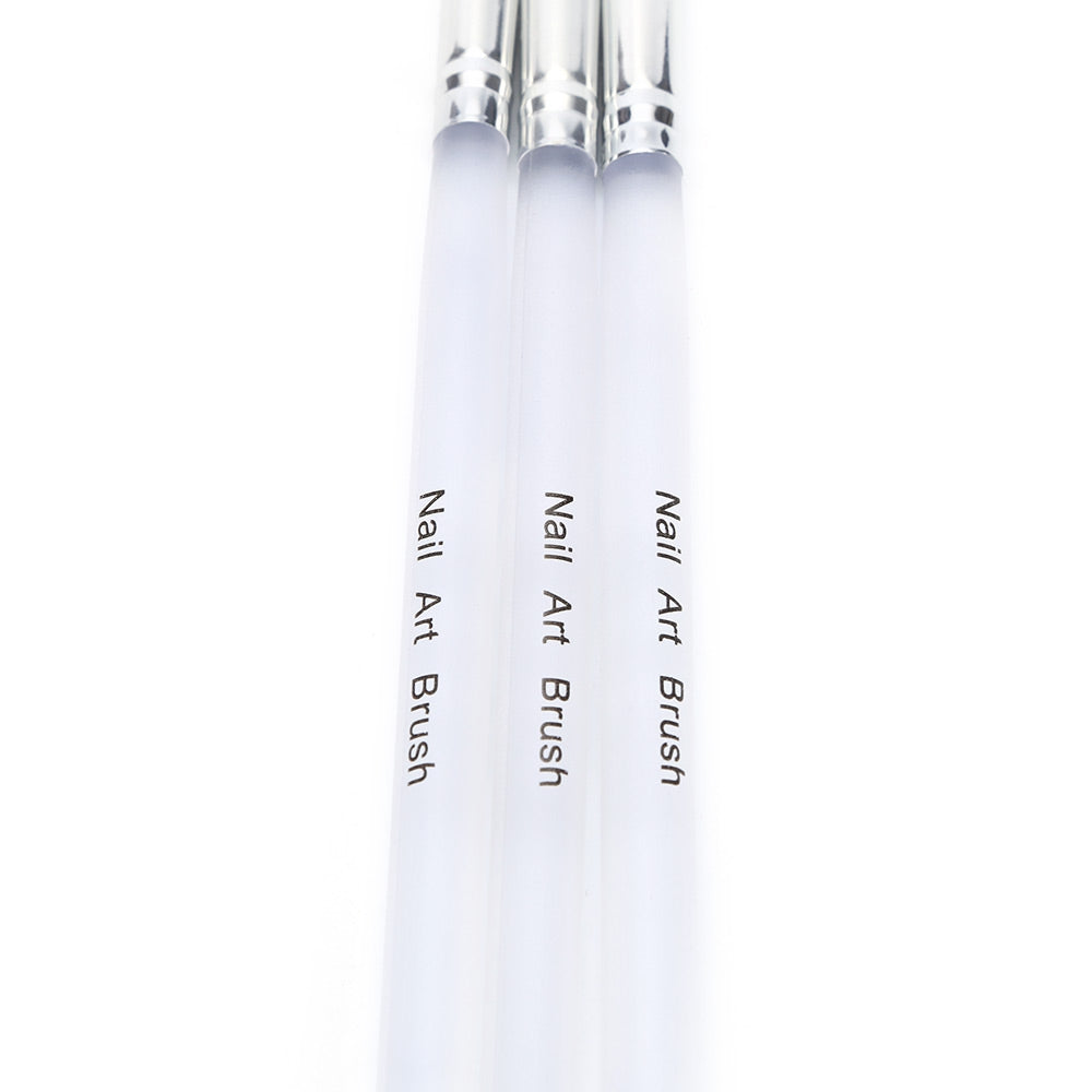 3pcs Portable Nail Design Brush Spiral Gel Pen Tips Tool