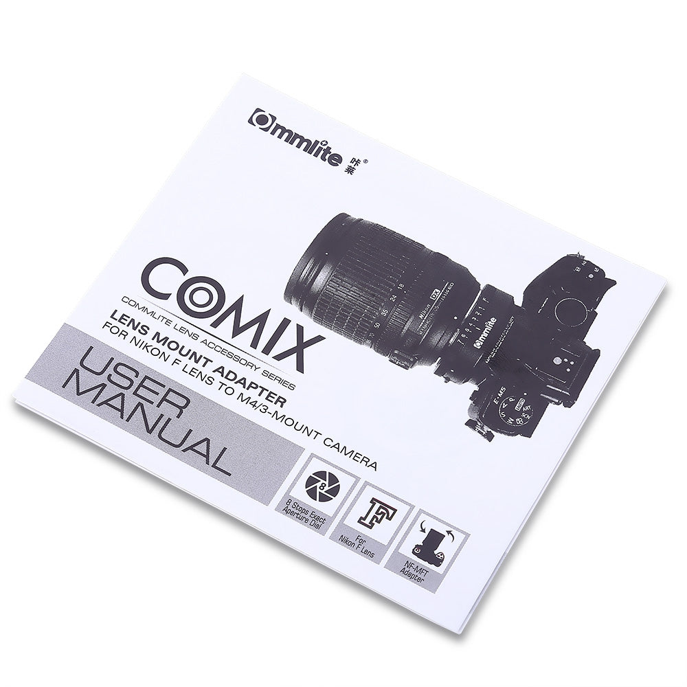 Commlite CM - NF - MFT Electronic Aperture Control Lens Mount Adapter Ring for Nikon Lens