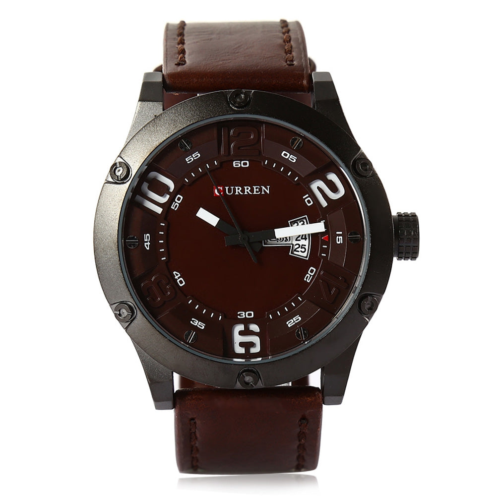 CURREN 8251 Casual Male Quartz Watch with Date Day Display
