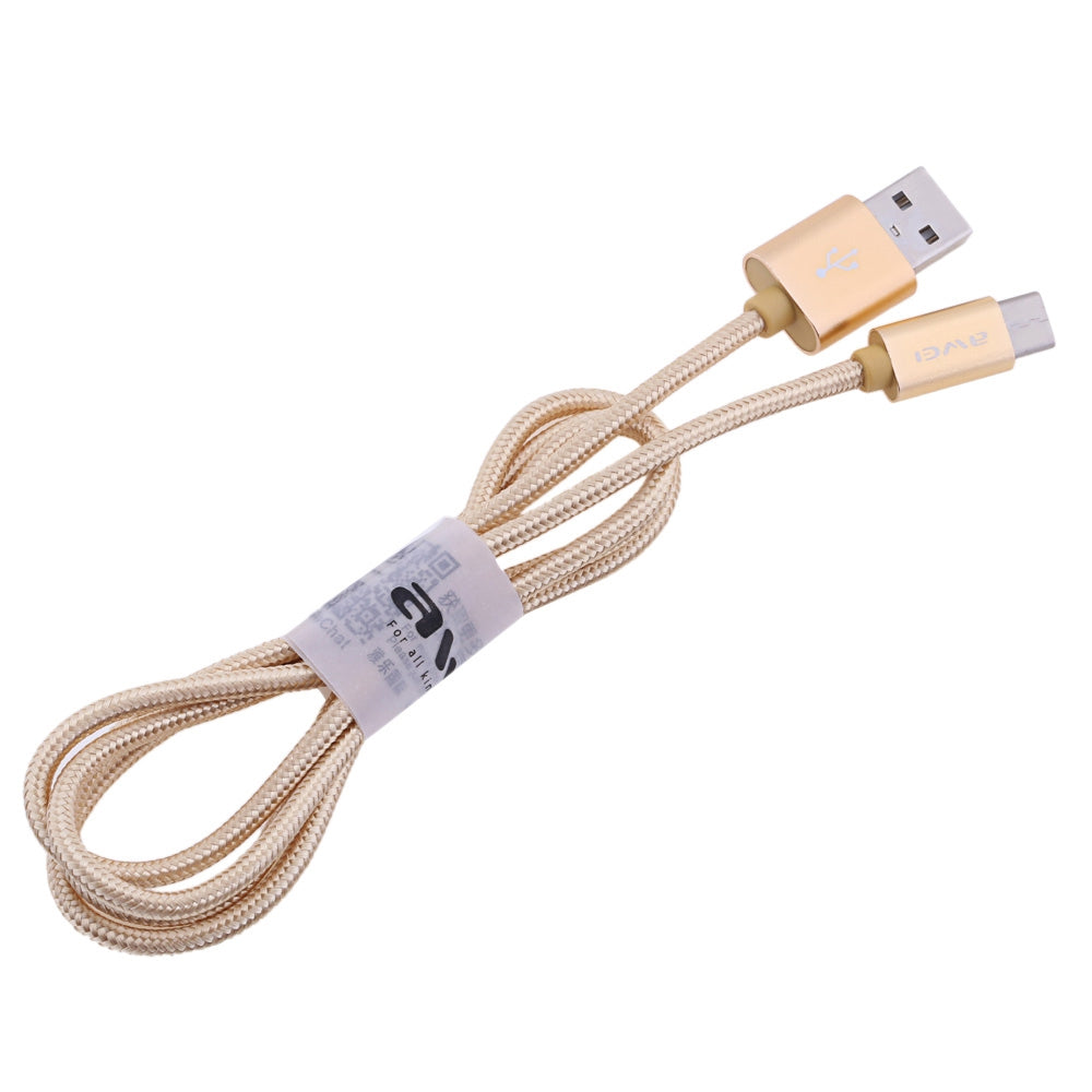 Awei CL - 960 1M USB 3.0 Type-C Nylon Braided Charging Data Wire