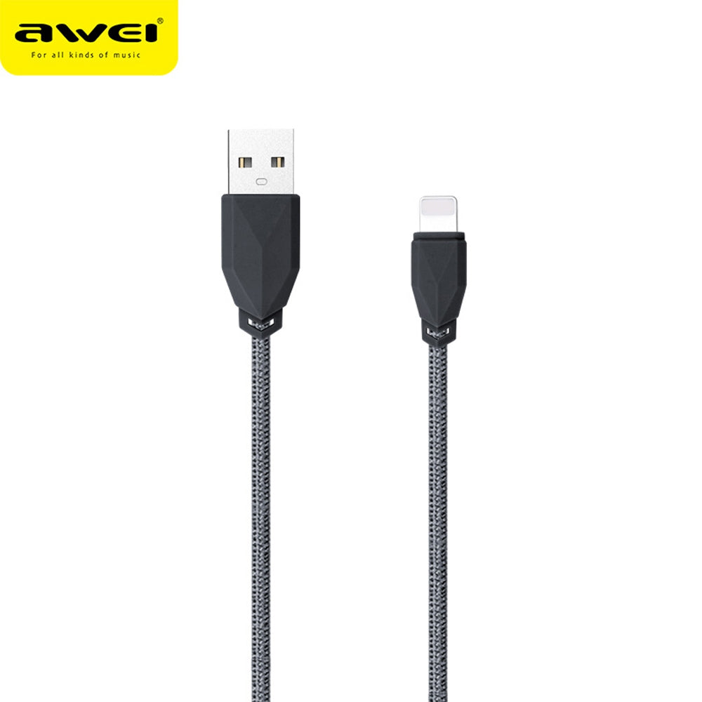 Awei CL - 981 1M Universal Nylon Braided 8 Pin USB Data Charging Cable for iPhone / iPad