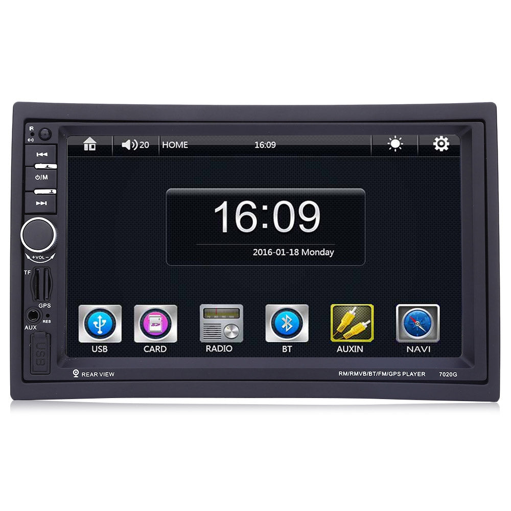 7020G 7 inch Car Audio Stereo MP5 Player 12V Auto Video Remote Control GPS Navigation Function