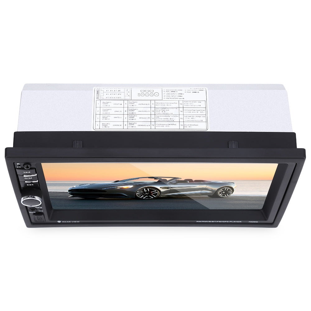 7020G 7 inch Car Audio Stereo MP5 Player 12V Auto Video Remote Control GPS Navigation Function