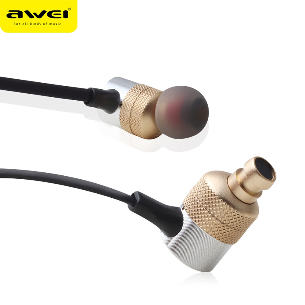 AWEI ES - 20TY 3.5MM Plug Wired Stereo HiFi Music Earphones Headphones