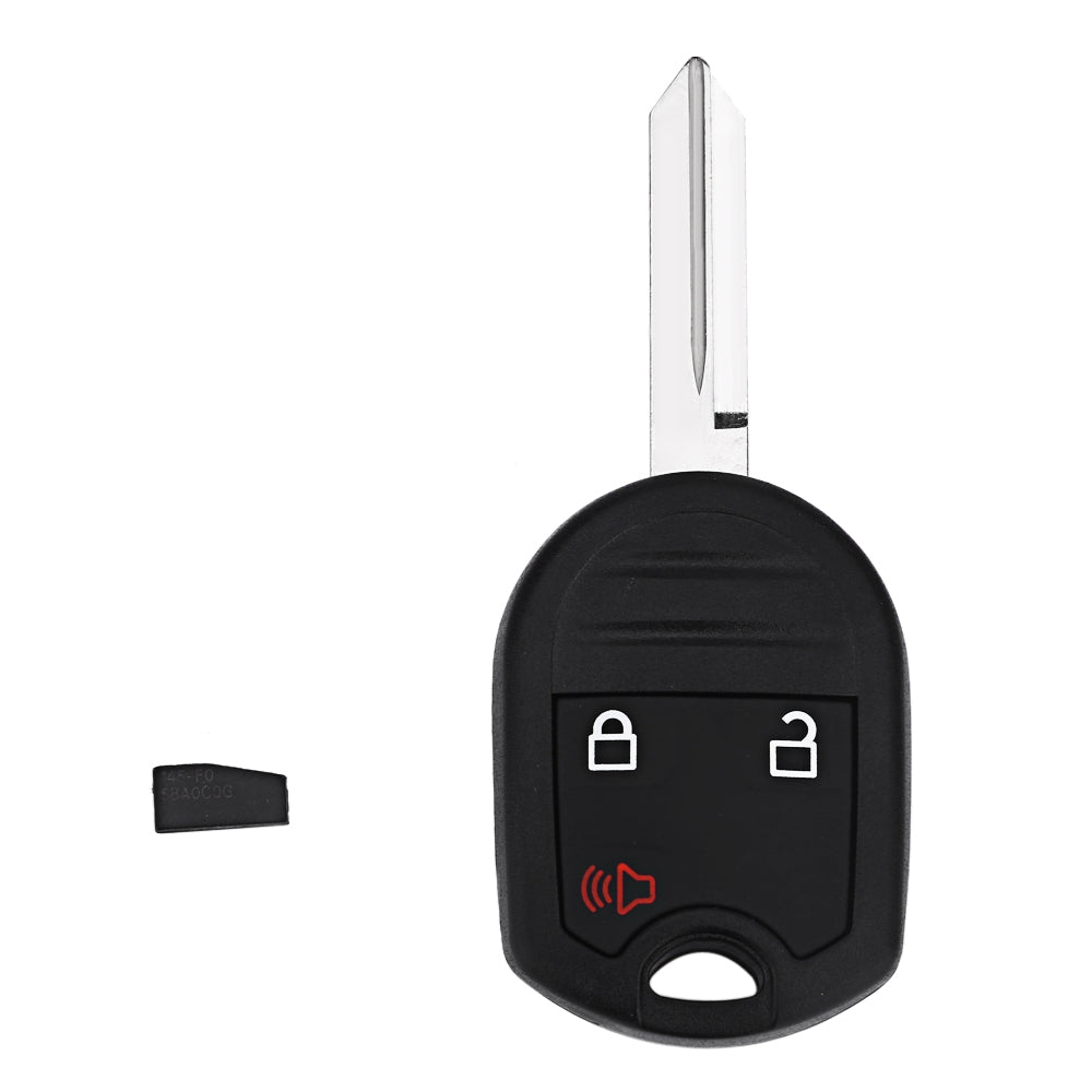 Car Ignition Uncut Remote Key with Transponder 63 Chip for Ford
