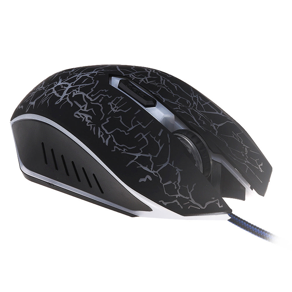 Colorful Flashing 2400DPI Optical Adjustable 6 Button Wired Gaming Mouse for Laptop PC