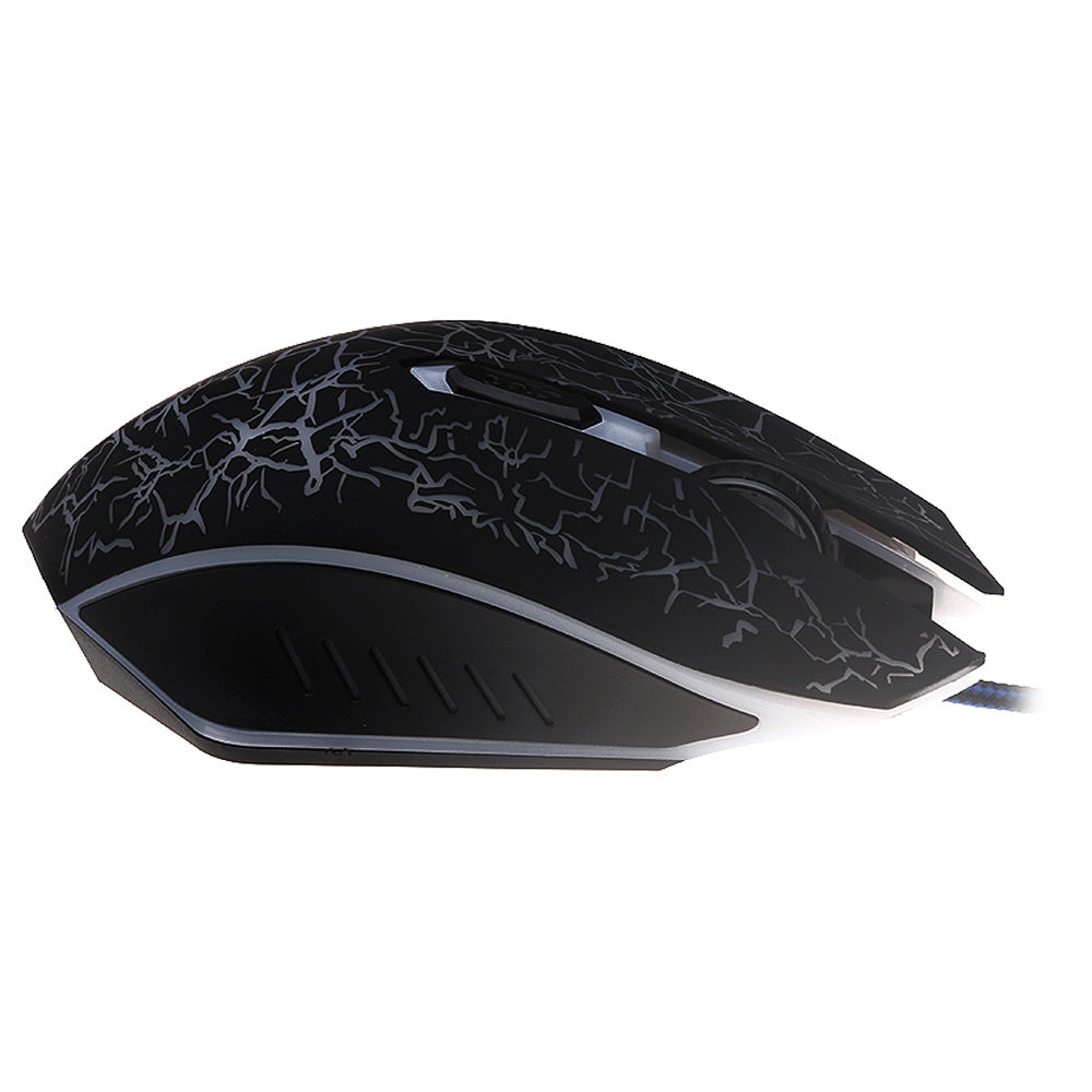 Colorful Flashing 2400DPI Optical Adjustable 6 Button Wired Gaming Mouse for Laptop PC