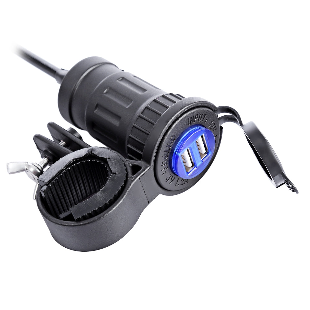 C130 - Z 5V 4.2A Motorcycle Dual USB Power Charger Adapter