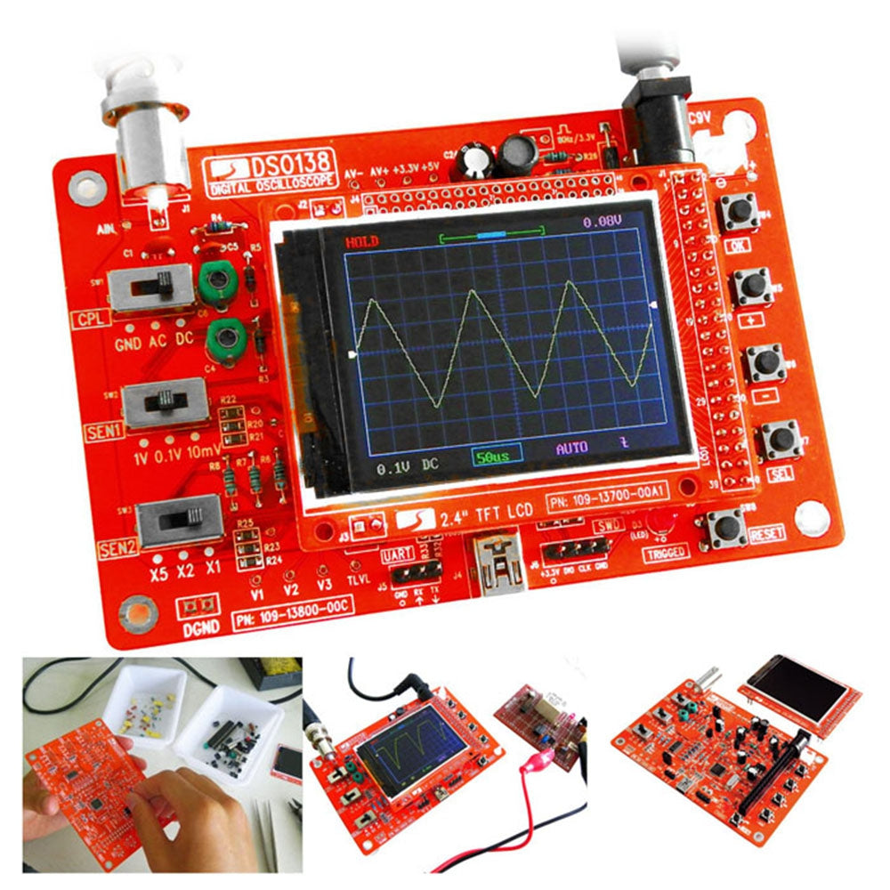 DSO138 DIY Digital Oscilloscope Kit 12Bit SMD Soldered 13803K Version