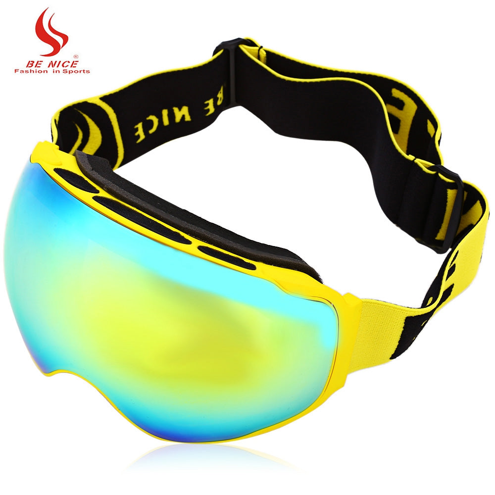 BENICE UV Protection Double Anti-fog Lens Big Spherical Skiing Glasses Snow Goggles