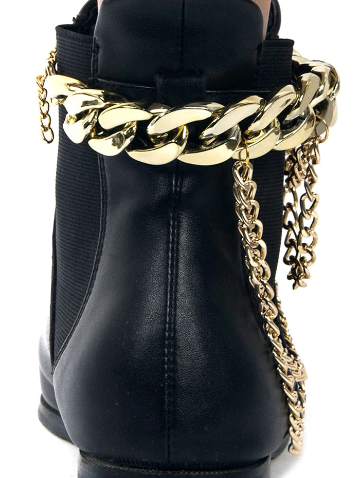Chain Chunky Style Layered Boot Anket