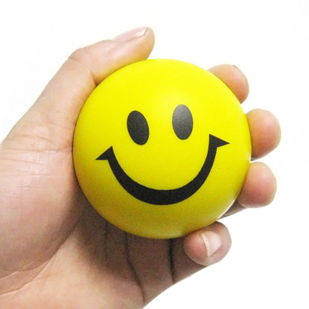 6.3cm Novelty Printing Smile Face Squeeze Ball Stress Release Toy for Kid