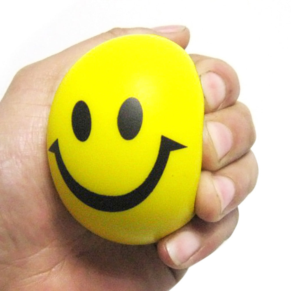 6.3cm Novelty Printing Smile Face Squeeze Ball Stress Release Toy for Kid