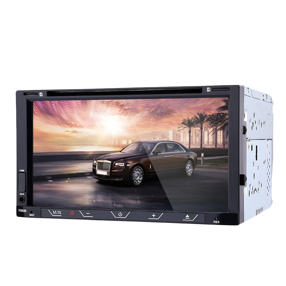 7080B 7 inch Car Audio Stereo DVD Player 12V Auto Video Remote Control