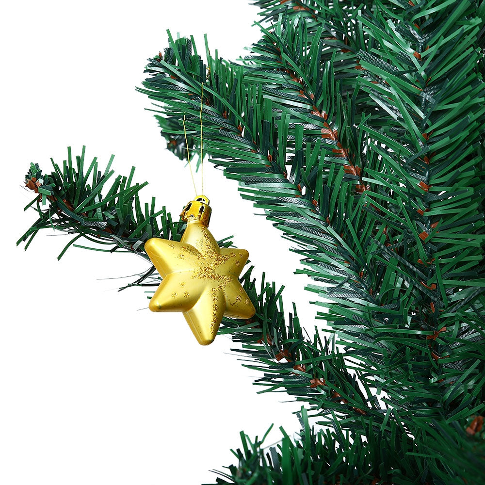 5pcs Christmas Decorating Five-pointed Star Hanging Ornaments with Rope