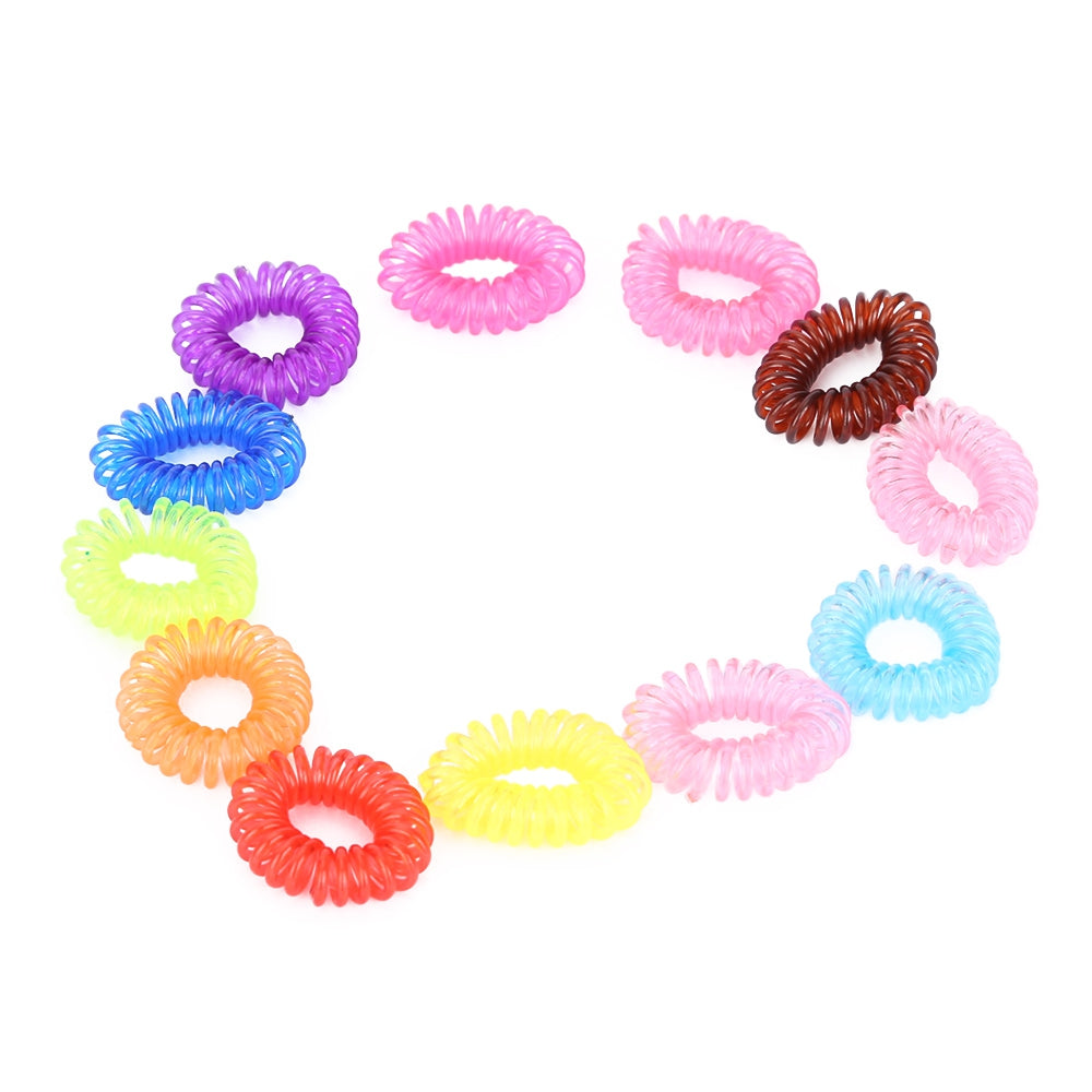 Beauty Scrunchie 12pcs Girl Elastic Rubber Hair Ties Band Rope Ponytail Holder