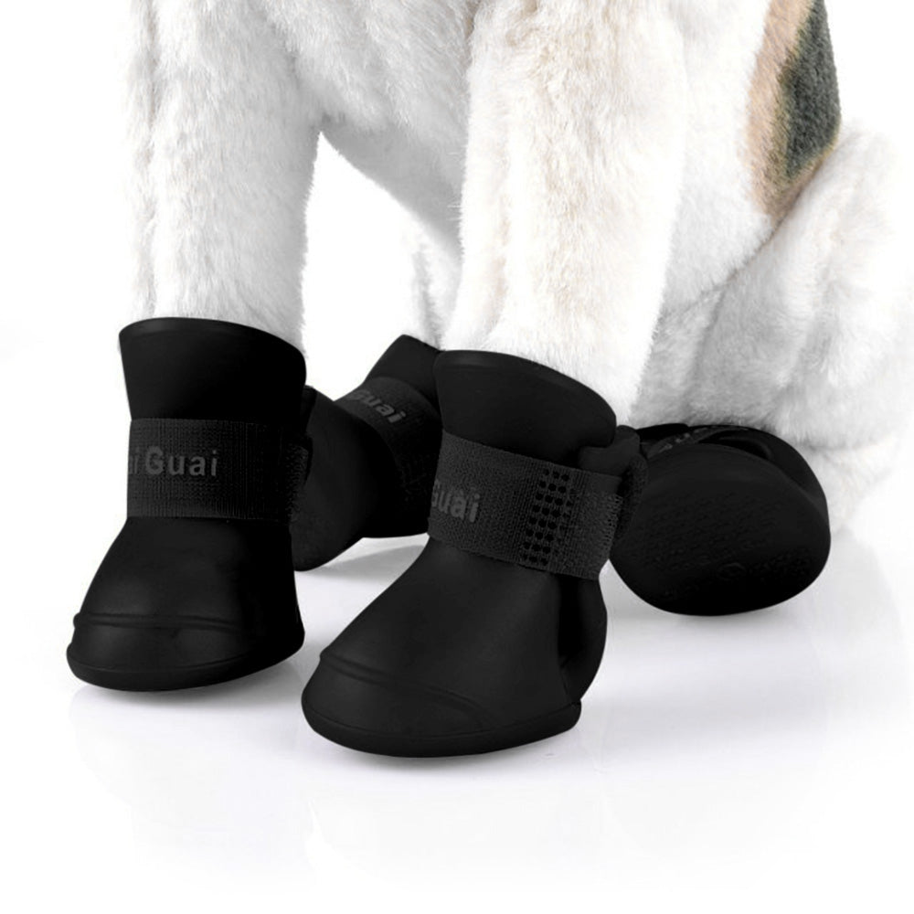 2 Pair Durable Dog Cat Rain Shoe Snow-proof Boot Household Supplies