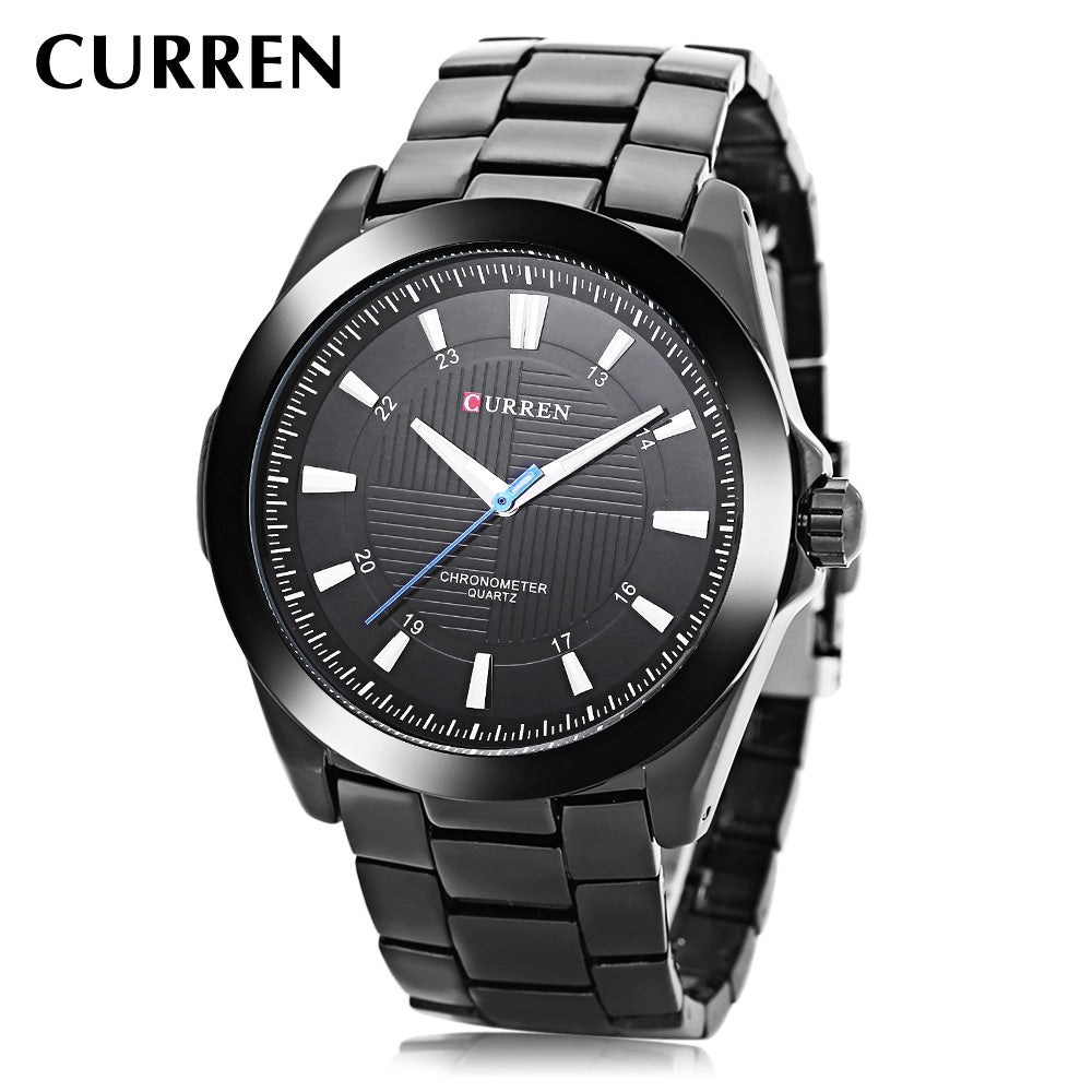 CURREN 8109 Male Quartz Watch Stainless Steel Band Luminous Pointer 30m Water Resistance Wristwatch