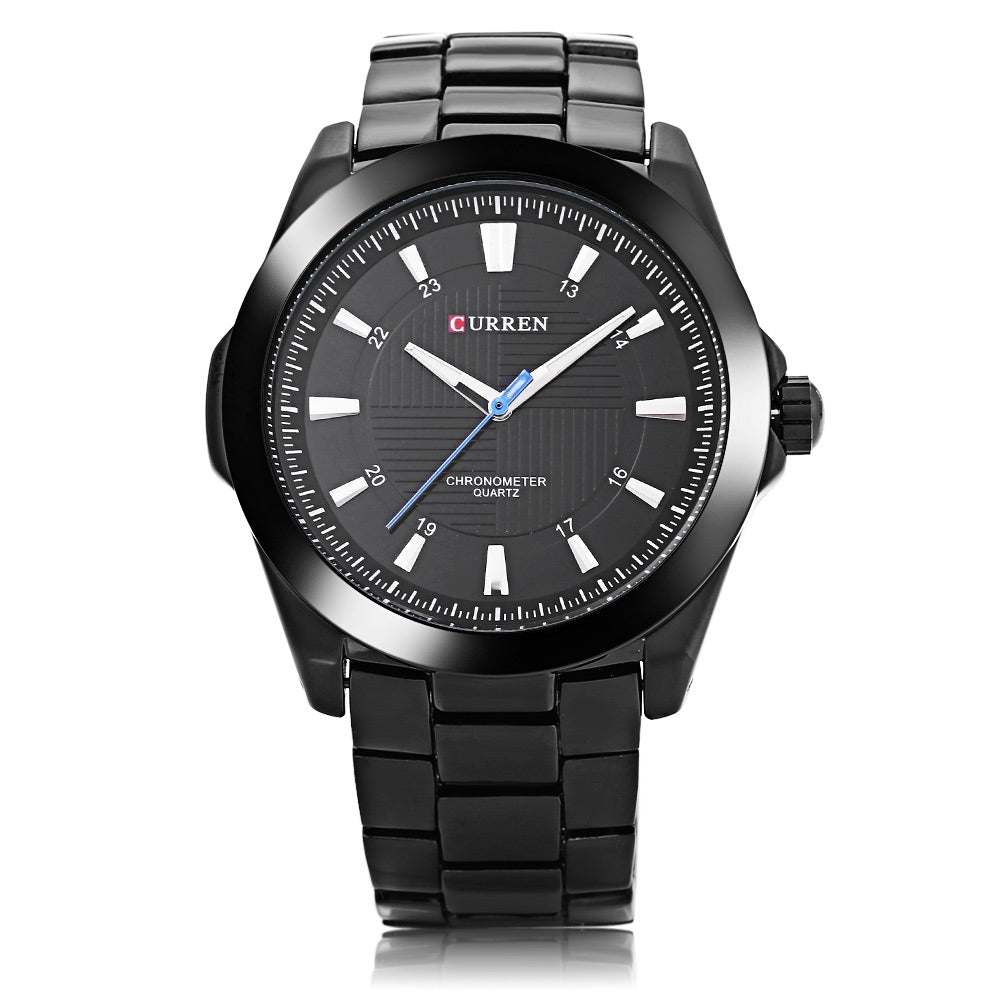 CURREN 8109 Male Quartz Watch Stainless Steel Band Luminous Pointer 30m Water Resistance Wristwatch