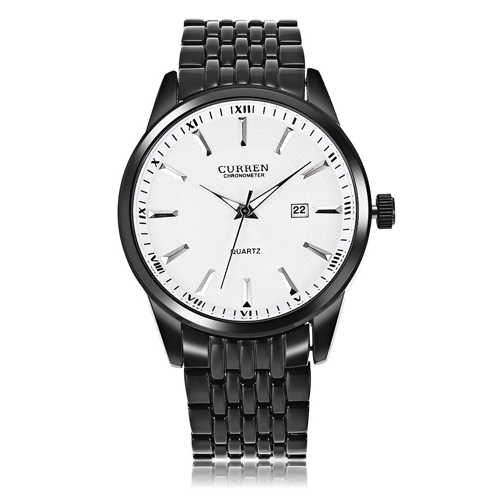 Curren 8052 Male Quartz Watch Date Display Luminous Stainless Steel Strap Water Resistance Wrist...