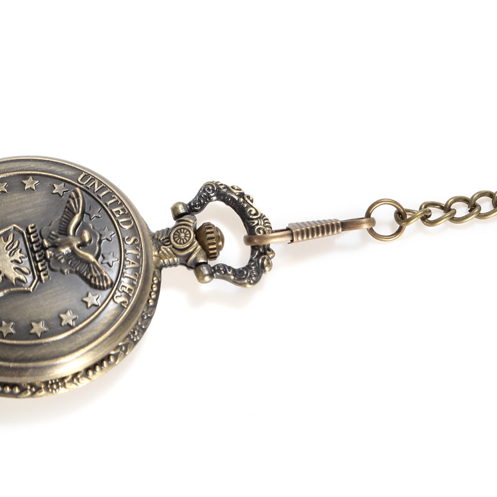 Air Force Waist Chain Type Quartz Pocket Watch Flip Chain Table