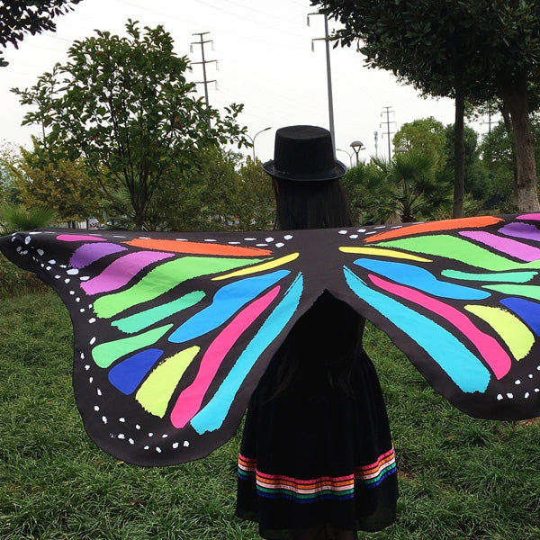 Colorful Butterfly Wings Shape Scarf