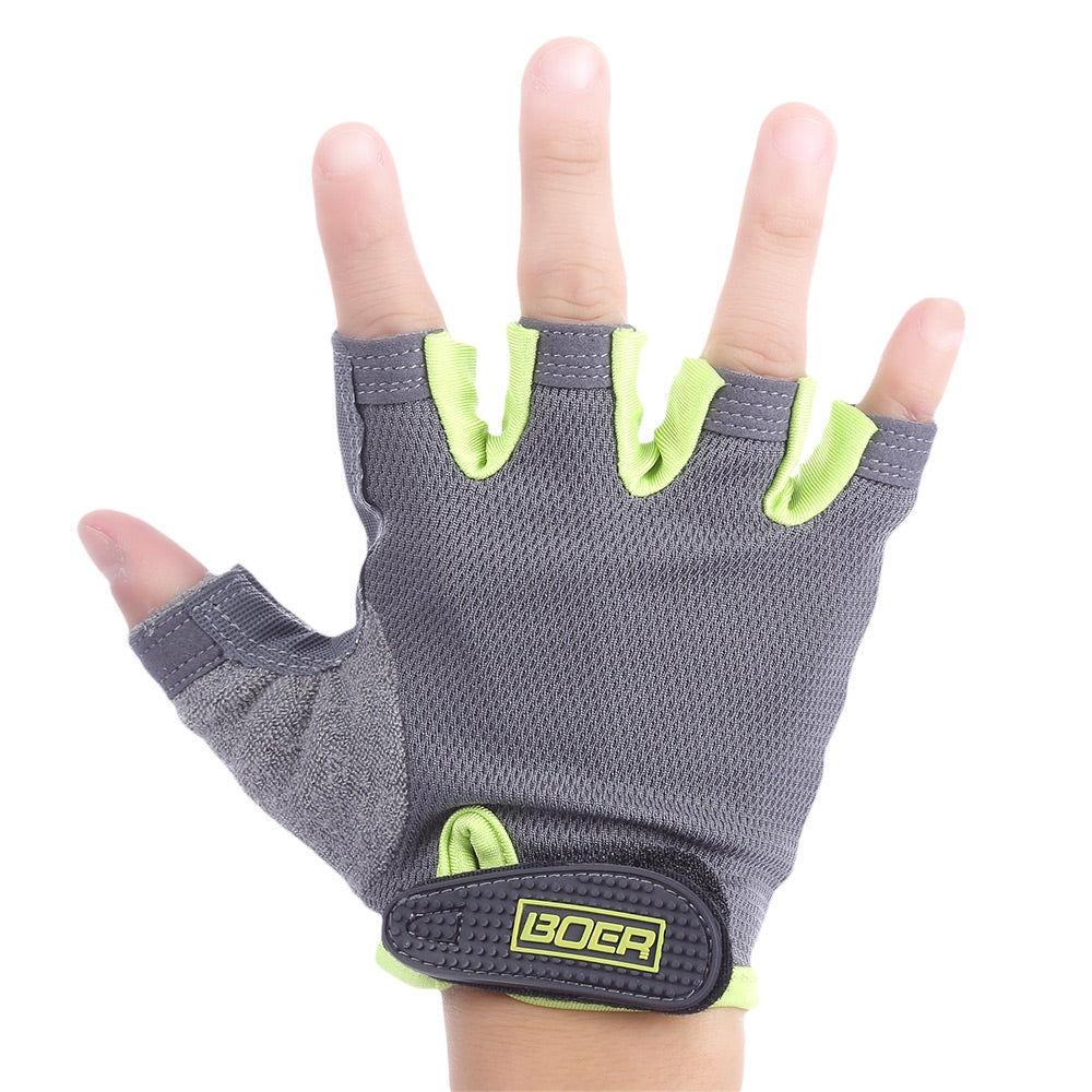 BOER Paired Fitness Sport Gym Exercise Weightlifting Women Half Finger Gloves