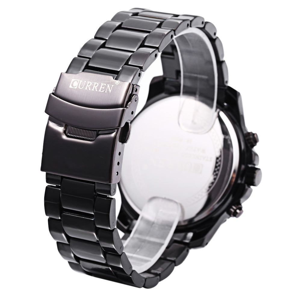 Curren 8059 Male Quartz Watch Luminous Decorative Sub-dial Calendar 3ATM Wristwatch