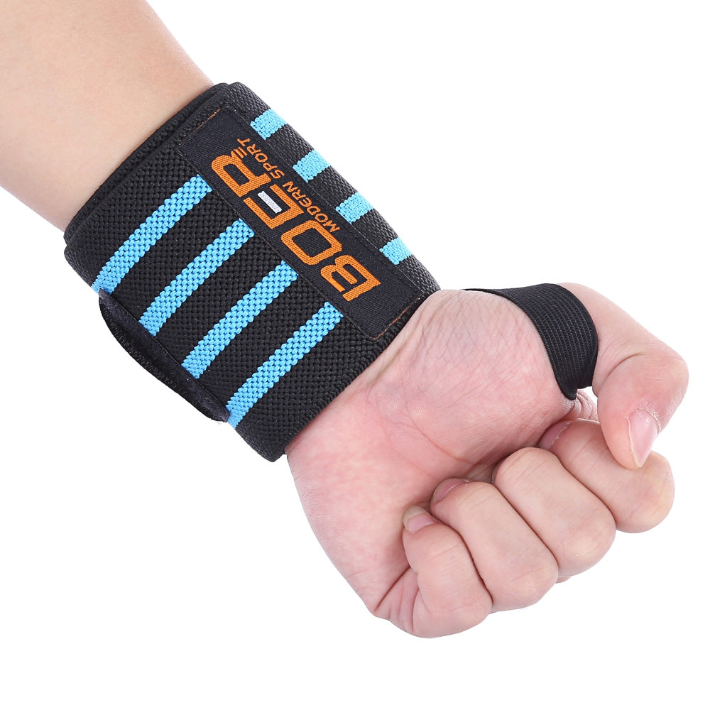 BOER Pair of Adjustable Sport Weight Lifting Strength Fitness Fitted Wrist Support Brace for Mal...