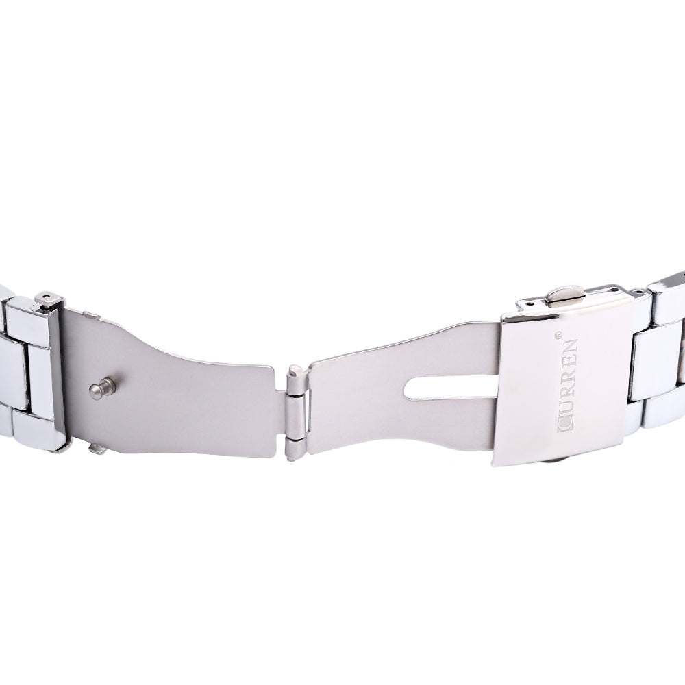 Curren 8107 Male Quartz Watch 30M Water Resistance Stainless Steel Band Wristwatch