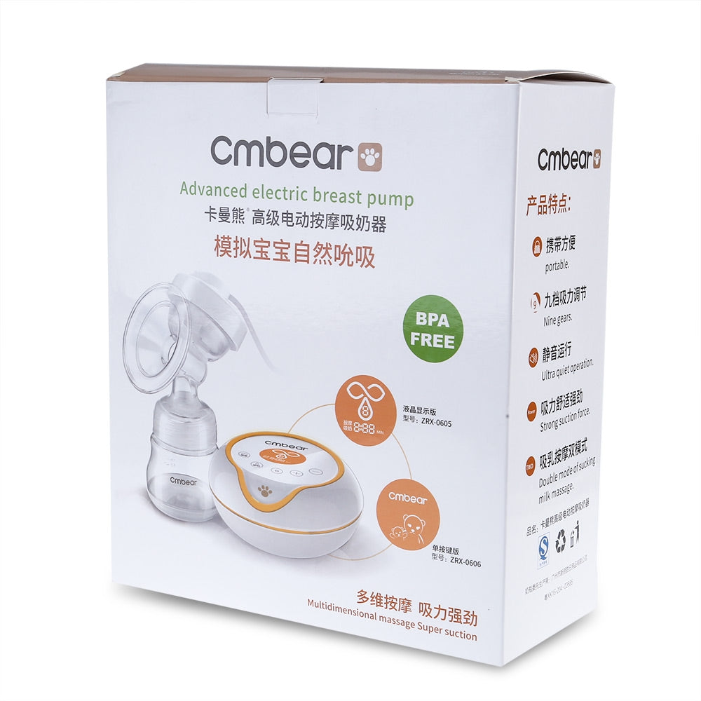 Cmbear Advanced Portable Ultra Quiet Operation Massage Backflow Protection Electric Breast Pump