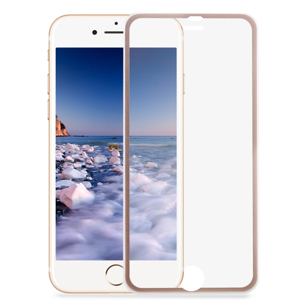 3D Toughened Glass Curved Metal Edge Shatterproof Full Screen Protective Film for iPhone 7 Plus ...