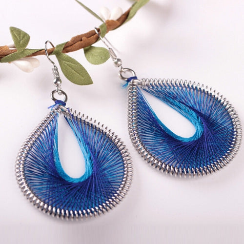 Bohemia Silk Yarn Waterdrop Statement Earrings