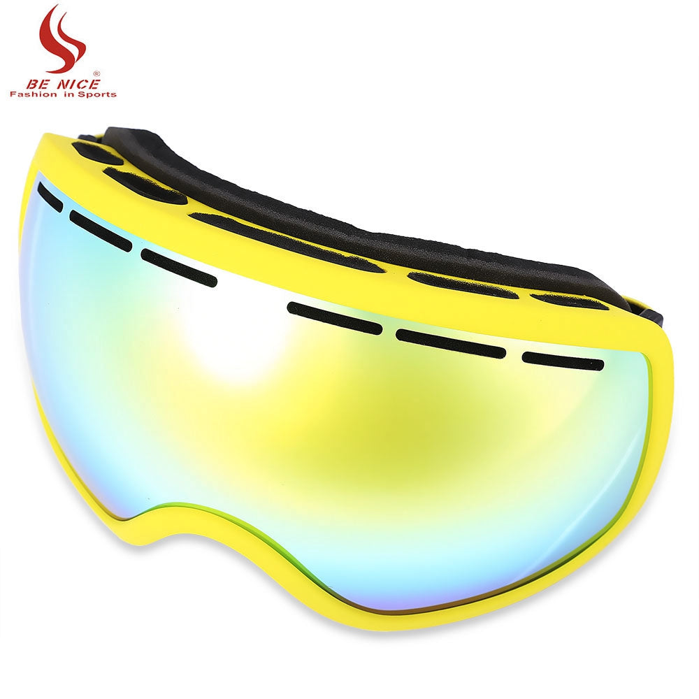 BENICE UV Protection Anti-fog Big Skiing Goggles Men Women Snowboarding Glasses