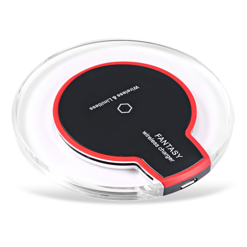 Crystal Clear Qi Wireless Charger + Charging Receiver + Transparent Back Cover for iPhone 6 Plus...