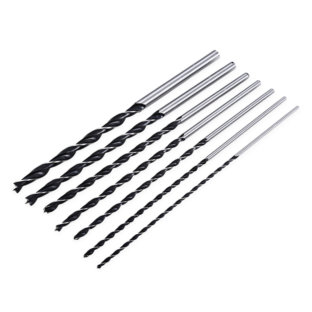 7pcs 300mm Extra Long High-carbon Steel Three Point Woodworking Drill