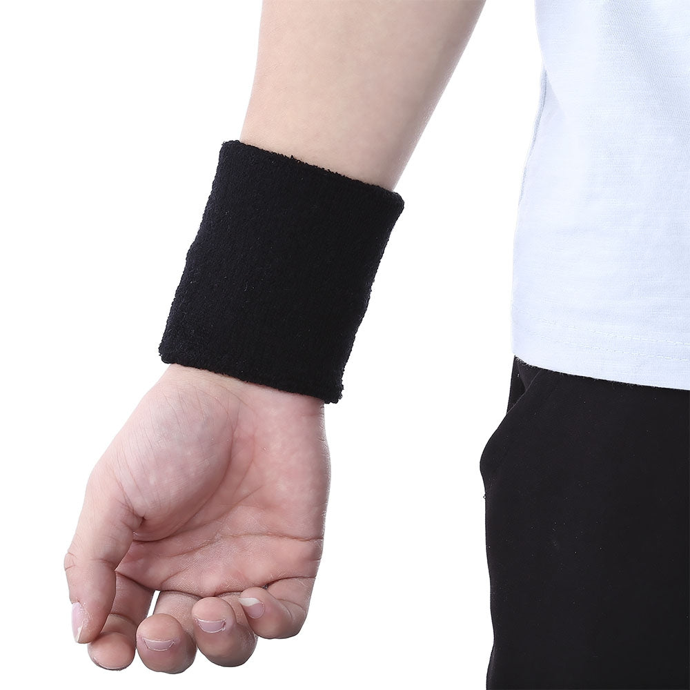 BOER Paired Elastic Wrist Band Wrap Guard Strap Outdoor Tennis Basketball Towel Wristband