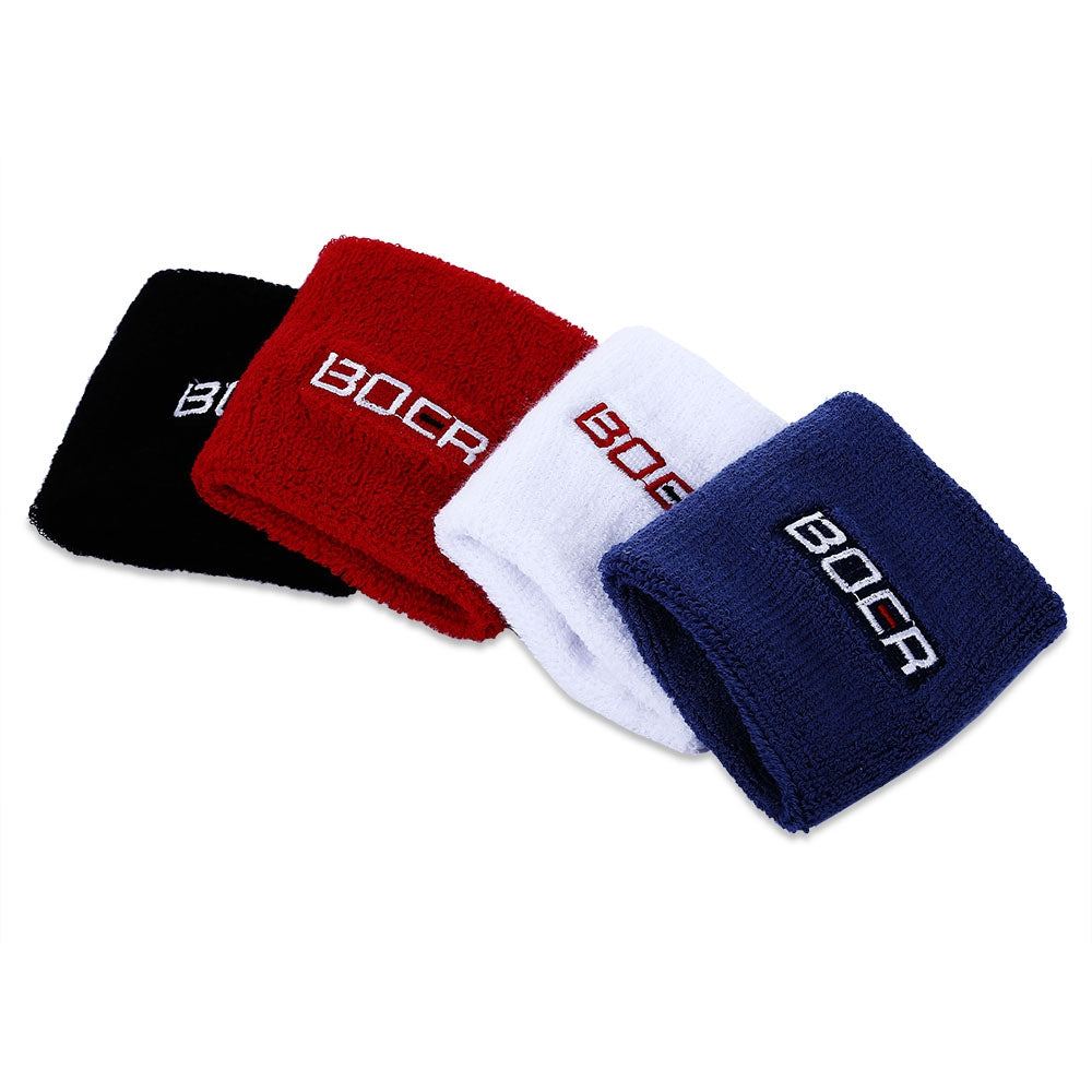BOER Paired Elastic Wrist Band Wrap Guard Strap Outdoor Tennis Basketball Towel Wristband