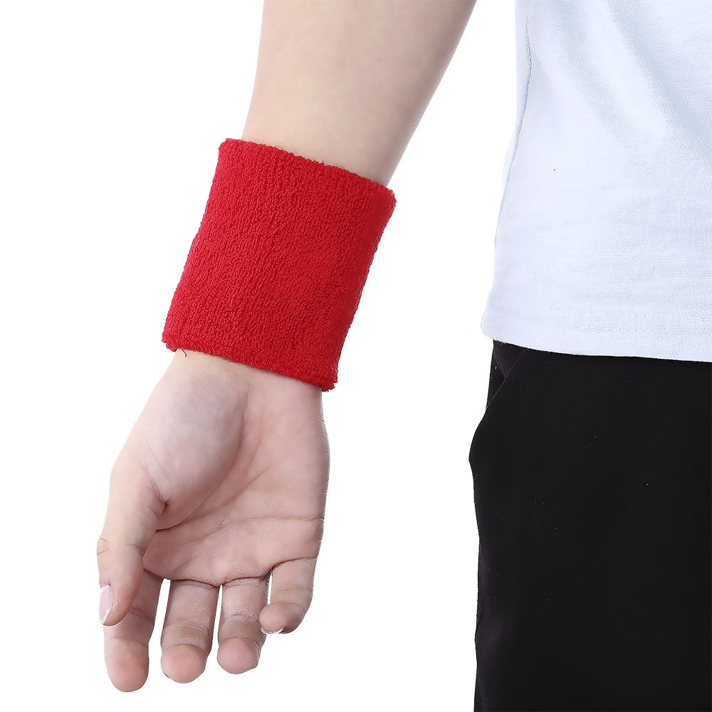 BOER Paired Elastic Wrist Band Wrap Guard Strap Outdoor Tennis Basketball Towel Wristband
