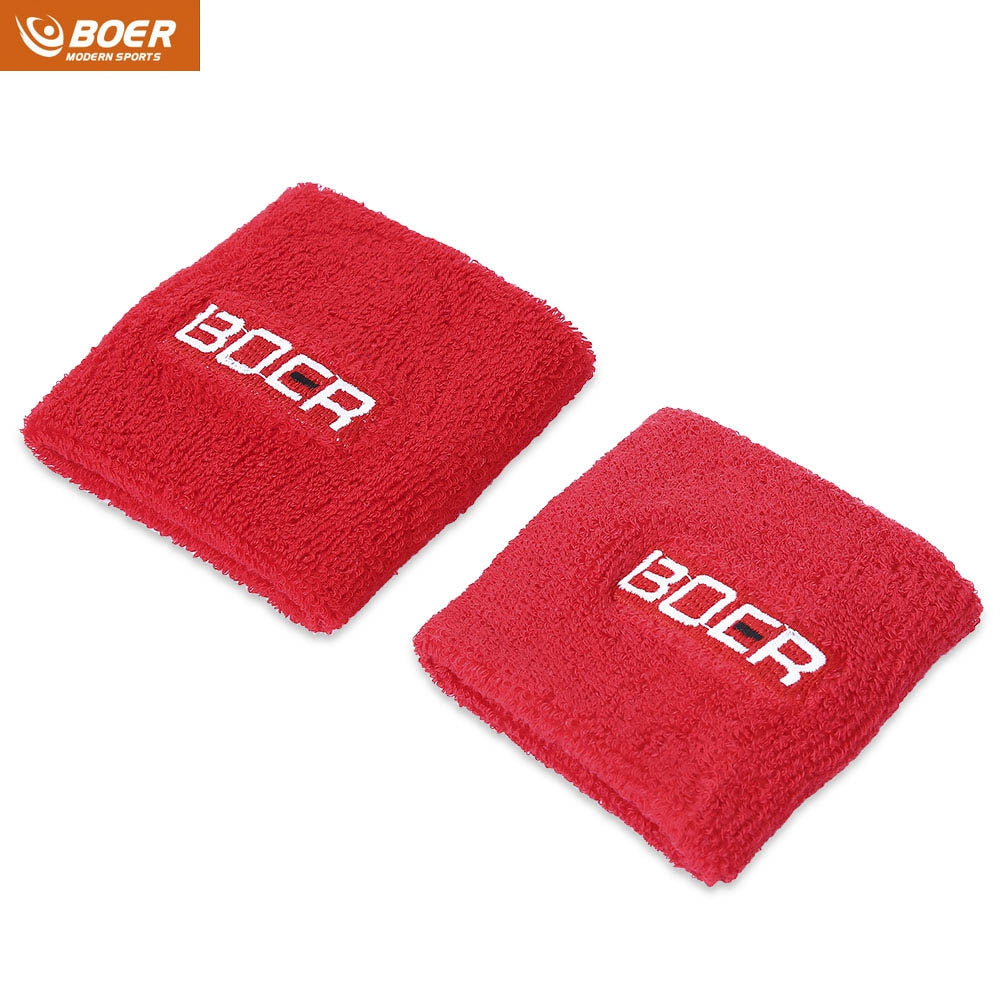 BOER Paired Elastic Wrist Band Wrap Guard Strap Outdoor Tennis Basketball Towel Wristband