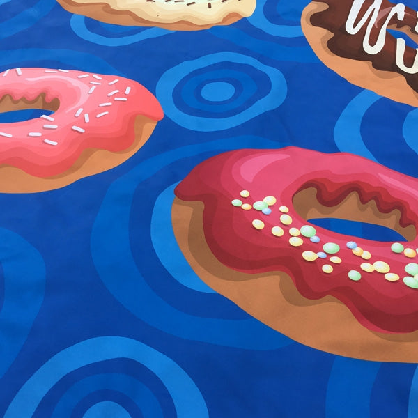 Christmas Four Donuts Print Round Beach Throw