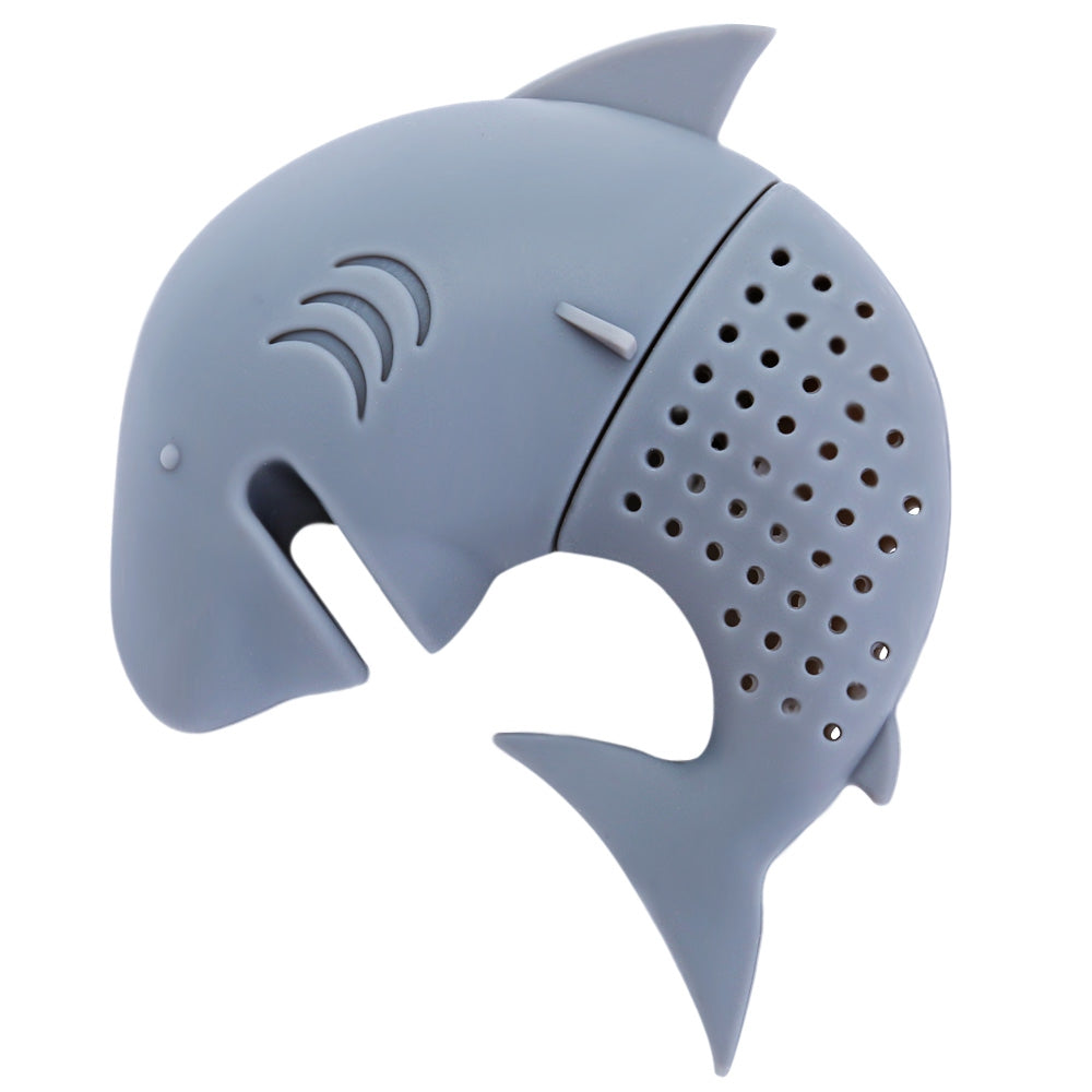 Cute Novelty Silicone Shark Shape Mesh Tea Infuser Reusable Strainer Filter