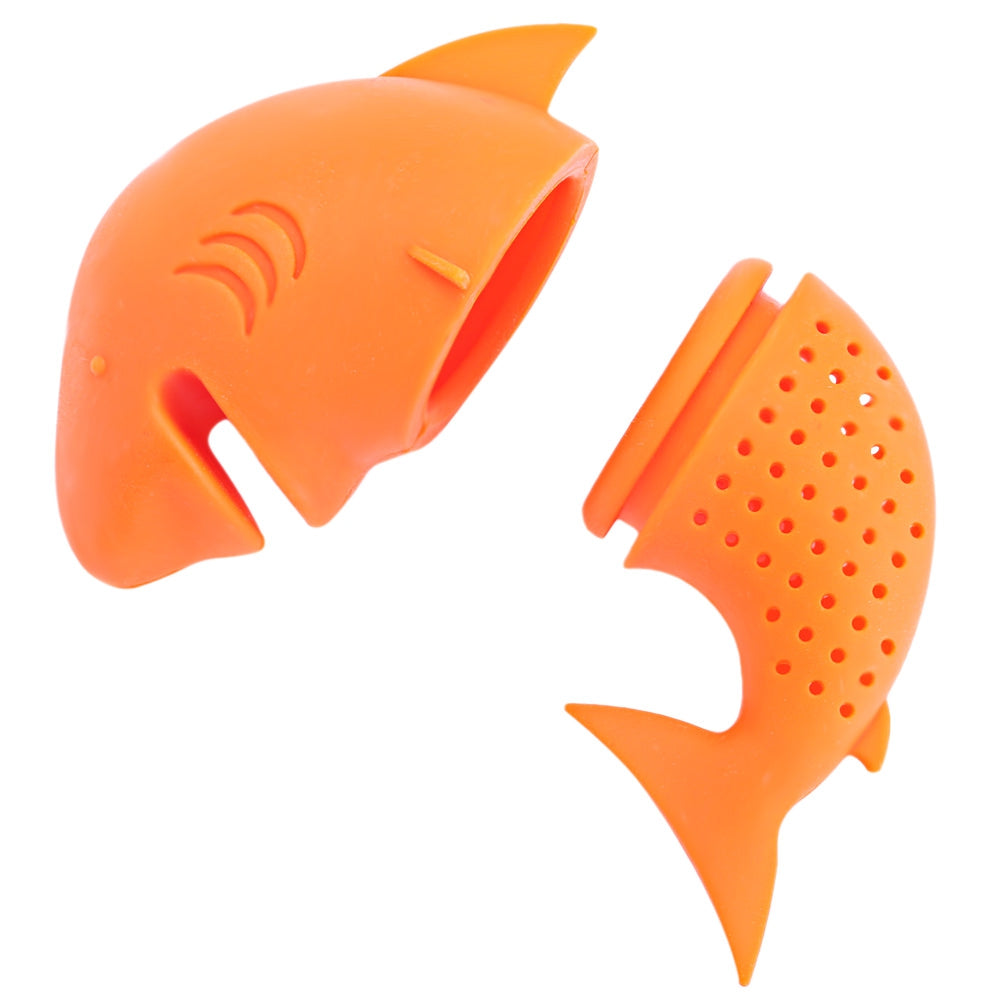 Cute Novelty Silicone Shark Shape Mesh Tea Infuser Reusable Strainer Filter