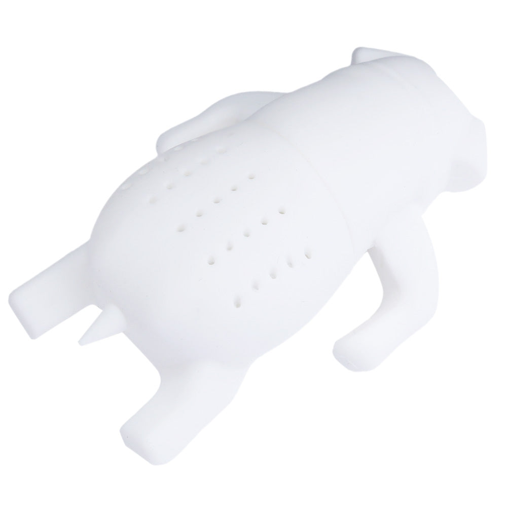 Cute Novelty Silicone Bulldog Shape Mesh Tea Infuser Reusable Strainer Filter
