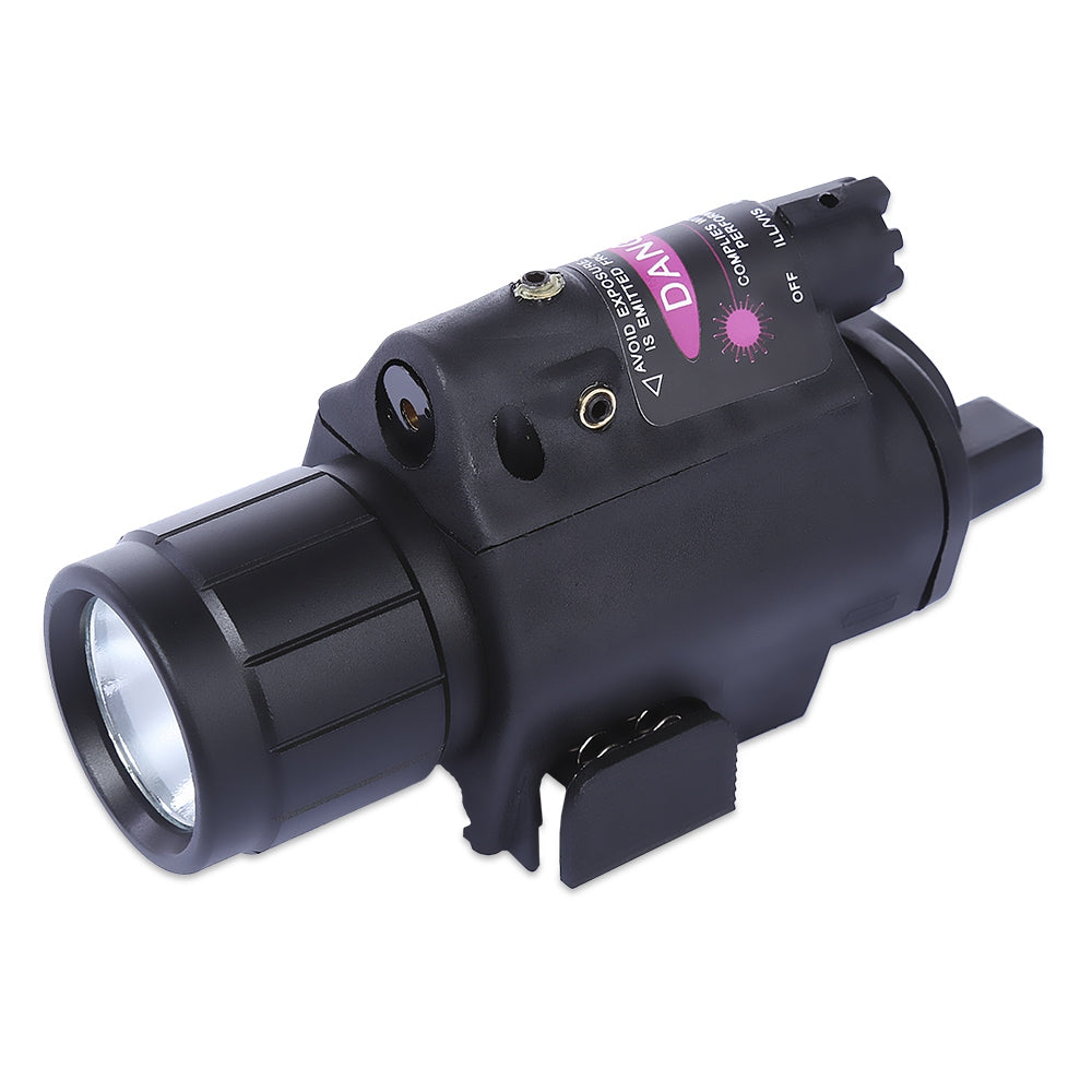 9908 20MM Tactical LED Flashlight Red Dot Laser Sight for Pistol Weaver Picatinny Rail