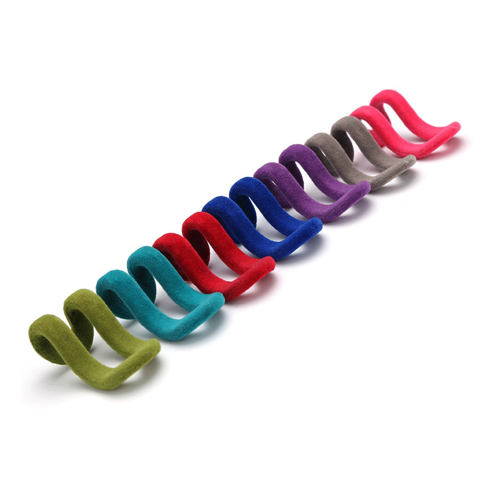 10pcs Creative Mini Flocking Clothes Hanger Hook Closet Wardrobe Organizer