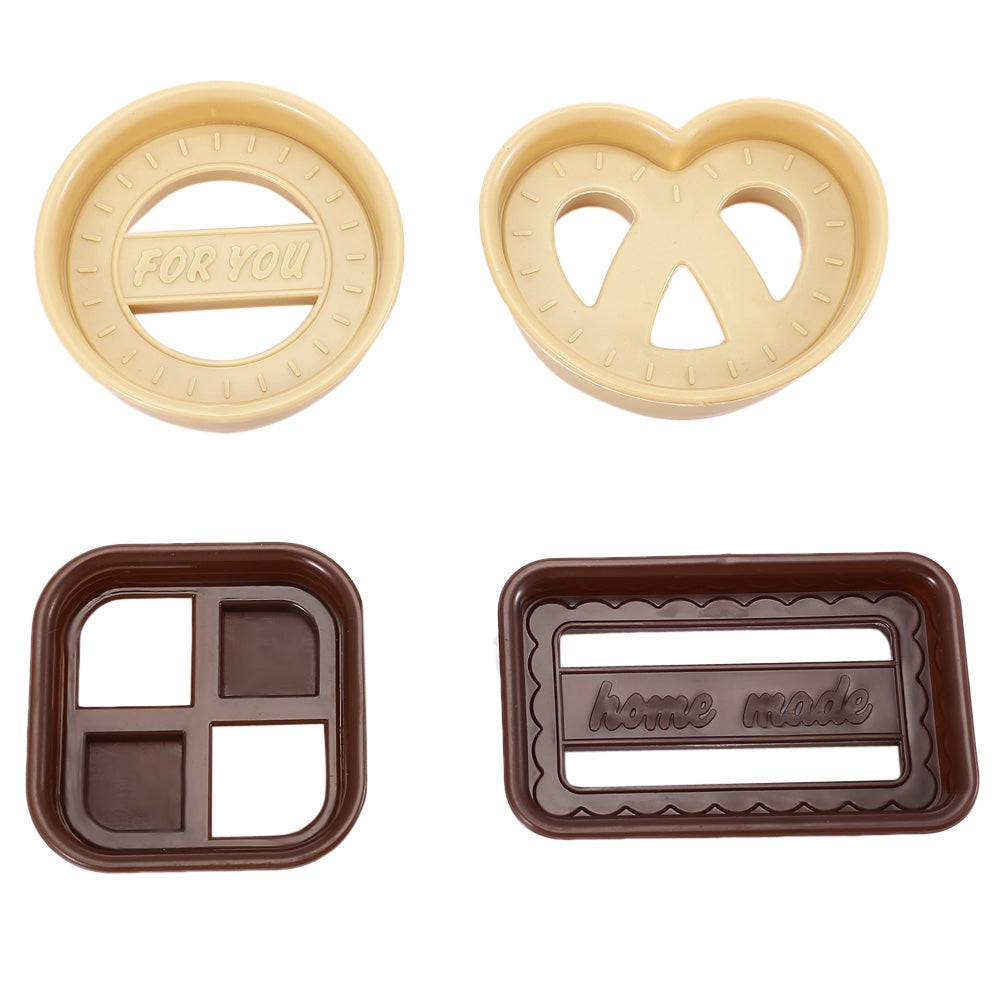 4pcs DIY Plastic Mold Cutters Fondant Cake Baking Tool Cookie Biscuit Decoration