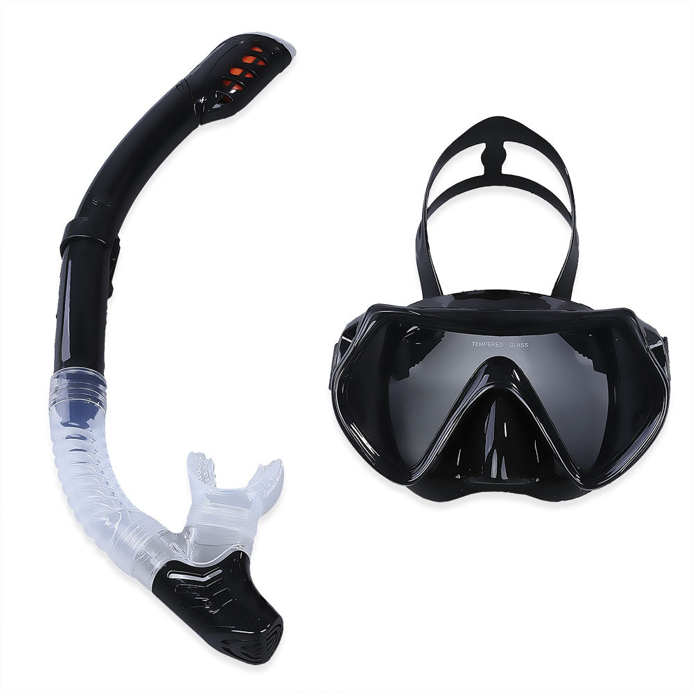 Diving Water Sports Training Silicone Mask Glasses Dry Snorkel Set