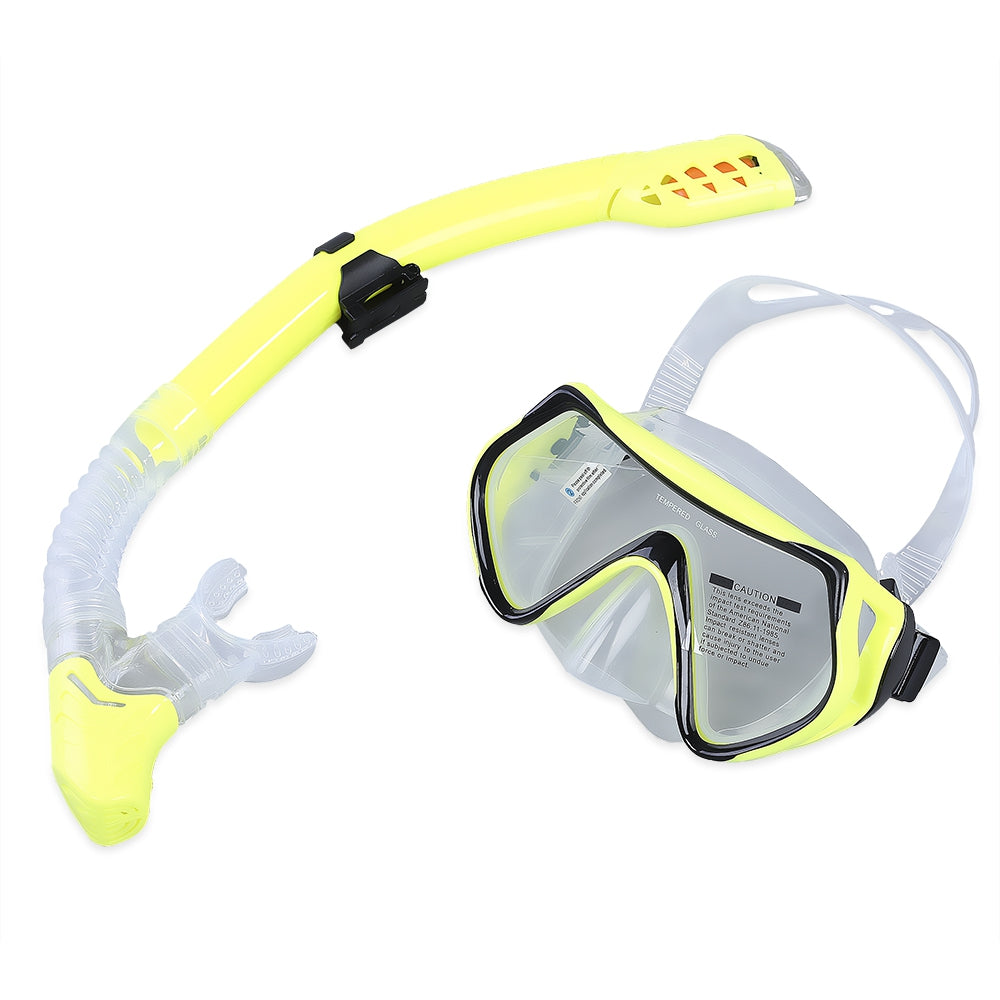 Diving Water Sports Training Silicone Mask Glasses Dry Snorkel Set