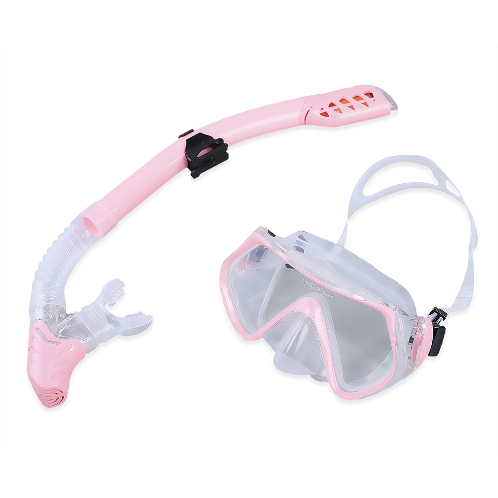 Diving Water Sports Training Silicone Mask Glasses Dry Snorkel Set